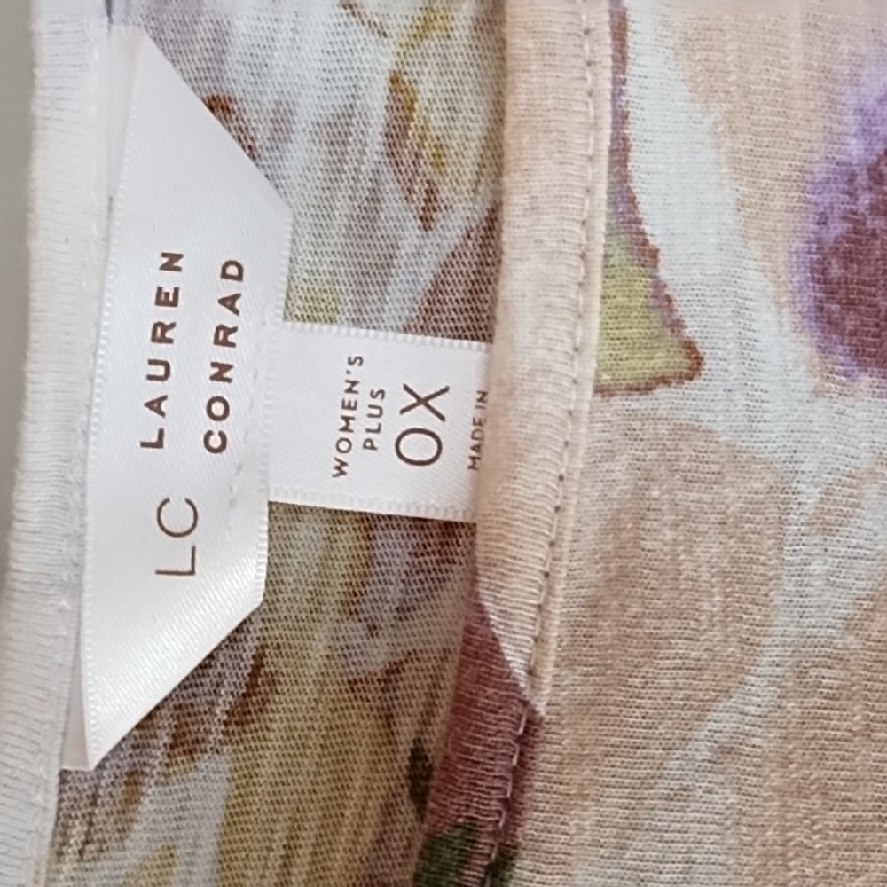 LC Lauren Conrad Floral Tank Top - Yellow, Purple, White - Picture 4 of 4